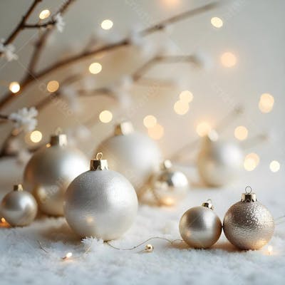Background Fundo Branco e Dourado Natalino Boas Festas Ano Novo
