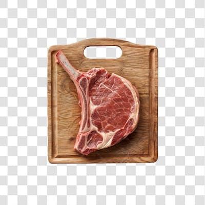 IMAGEM AÇOUGUE SUPERMERCADO BISTECA OU CARRÉ FATIADO COM FUNDO ISOLADO