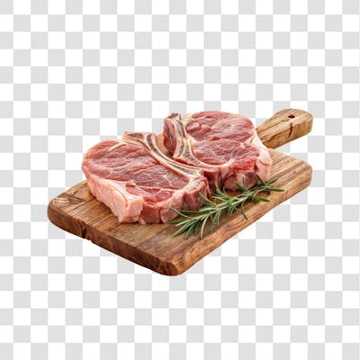 IMAGEM AÇOUGUE SUPERMERCADO BISTECA OU CARRÉ FATIADO COM FUNDO ISOLADO