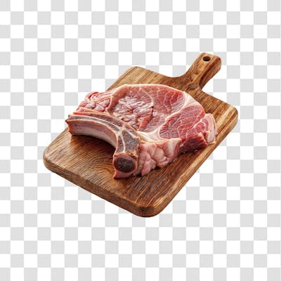 IMAGEM AÇOUGUE SUPERMERCADO BISTECA OU CARRÉ FATIADO COM FUNDO ISOLADO
