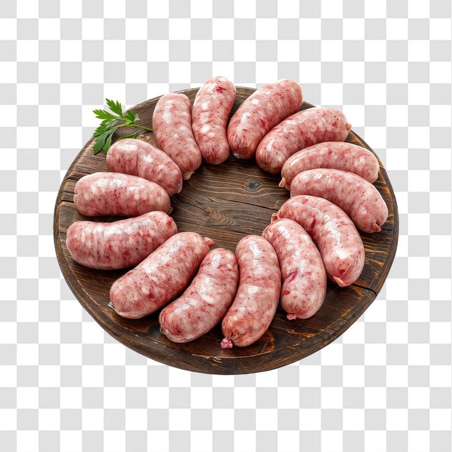 PNG Imagem de Salsichas em Tabua para Cardápio