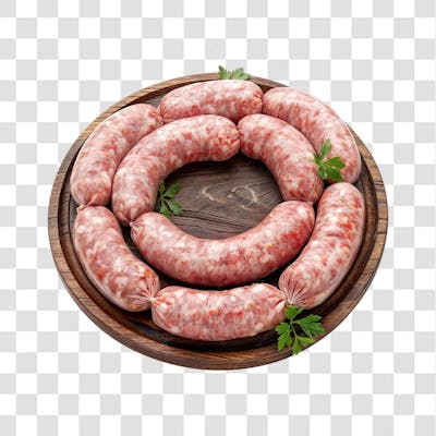 IMAGEM AÇOUGUE SUPERMERCADO LINGUIÇA TOSCANA CHURRASCO NA BRASA COM FUNDO ISOLADO