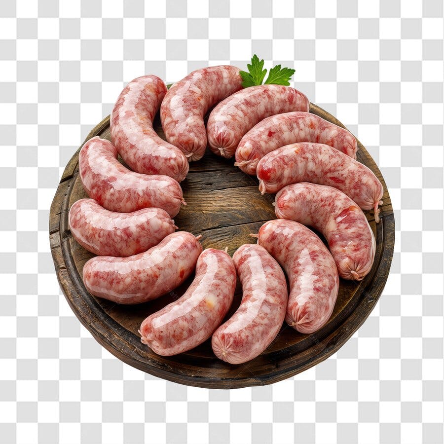 Imagem PNG de Salsichas em Tábua com Fundo Transparente