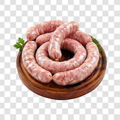 IMAGEM AÇOUGUE SUPERMERCADO LINGUIÇA TOSCANA CHURRASCO NA BRASA COM FUNDO ISOLADO
