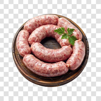 IMAGEM AÇOUGUE SUPERMERCADO LINGUIÇA TOSCANA CHURRASCO NA BRASA COM FUNDO ISOLADO