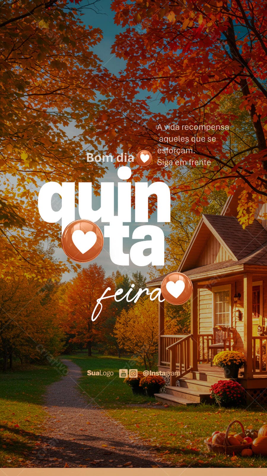 Postagem Instagram Quinta-feira Outono PSD Editável