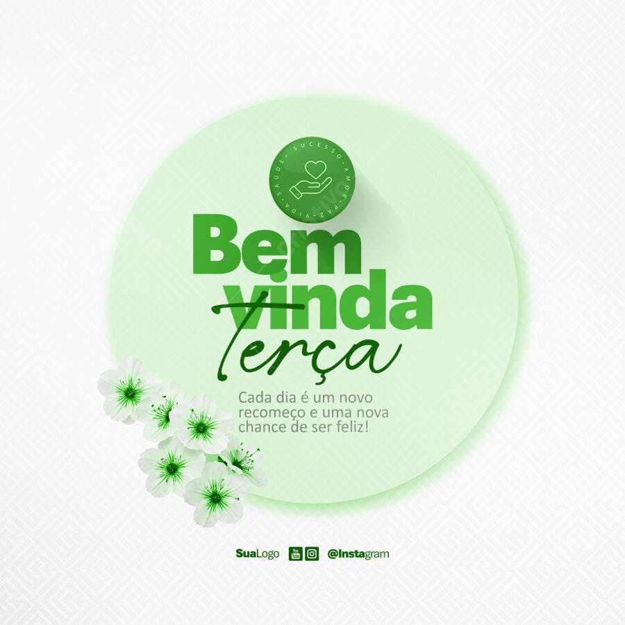 Postagem Bem-Vinda Terça-feira PSD Editável