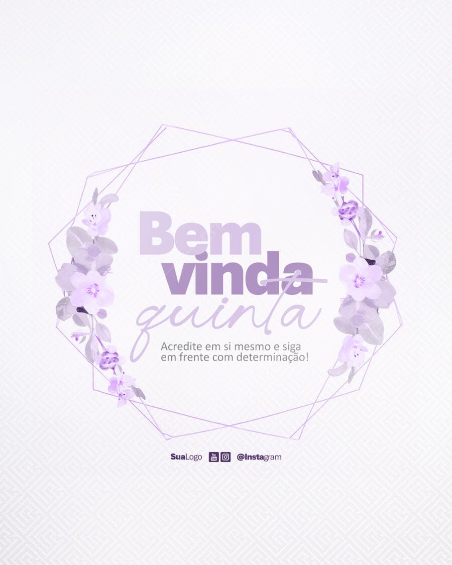 Post para Boas Vindas PSD Editável