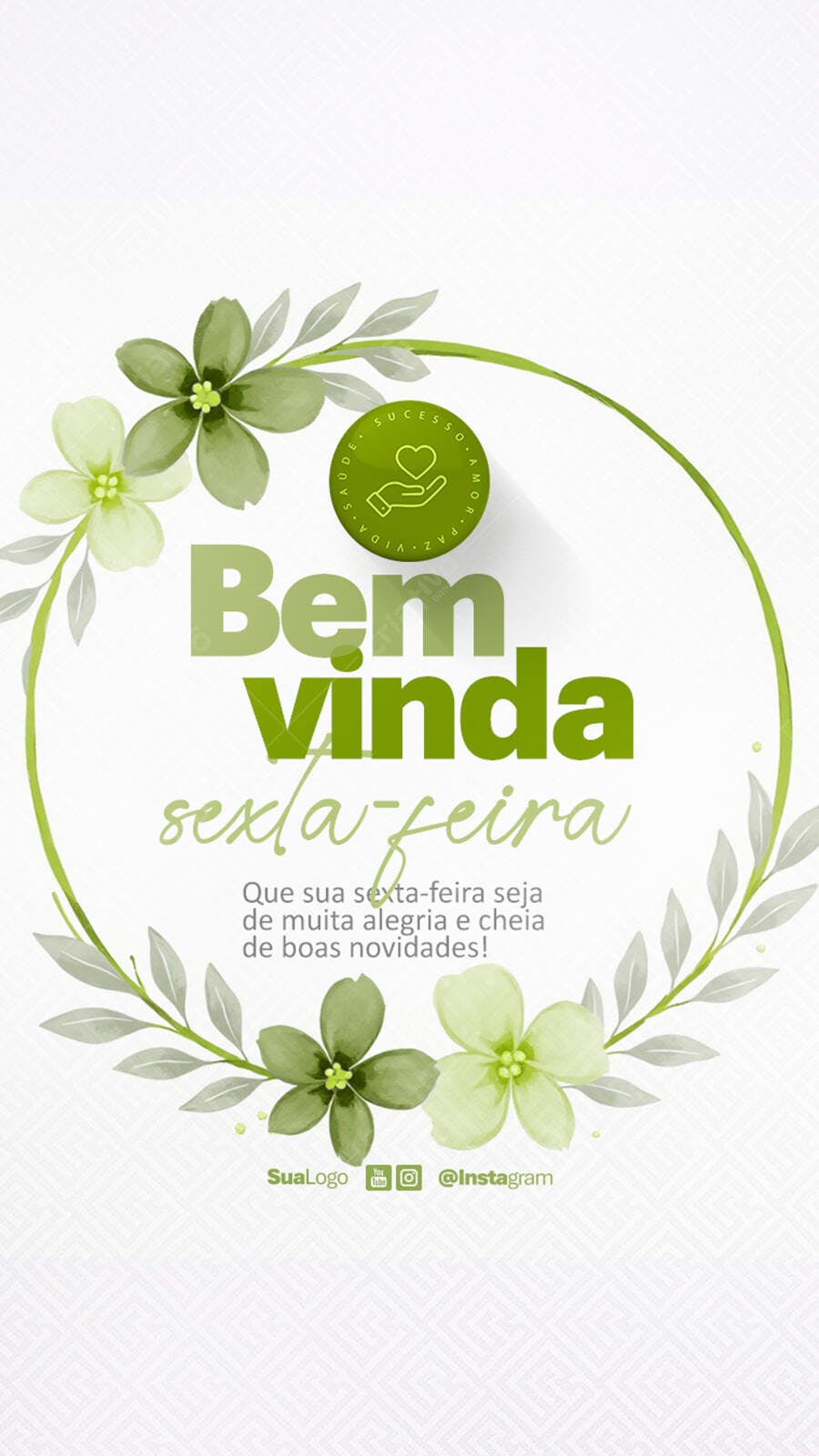 Postagem de Boas Vindas Sexta-Feira PSD Editável