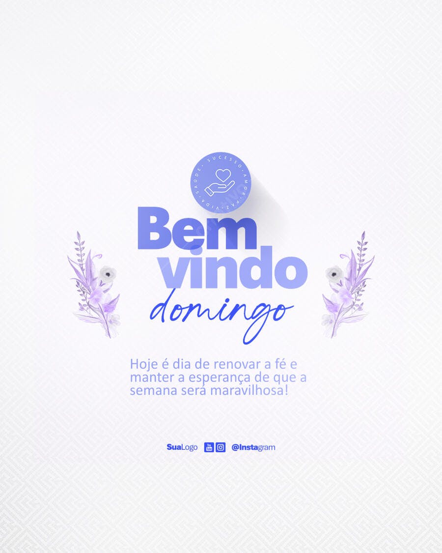 Post para Domingo de Paz e Renovação PSD Editável