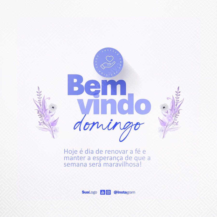 Post para Redes Sociais Domingo PSD Editável