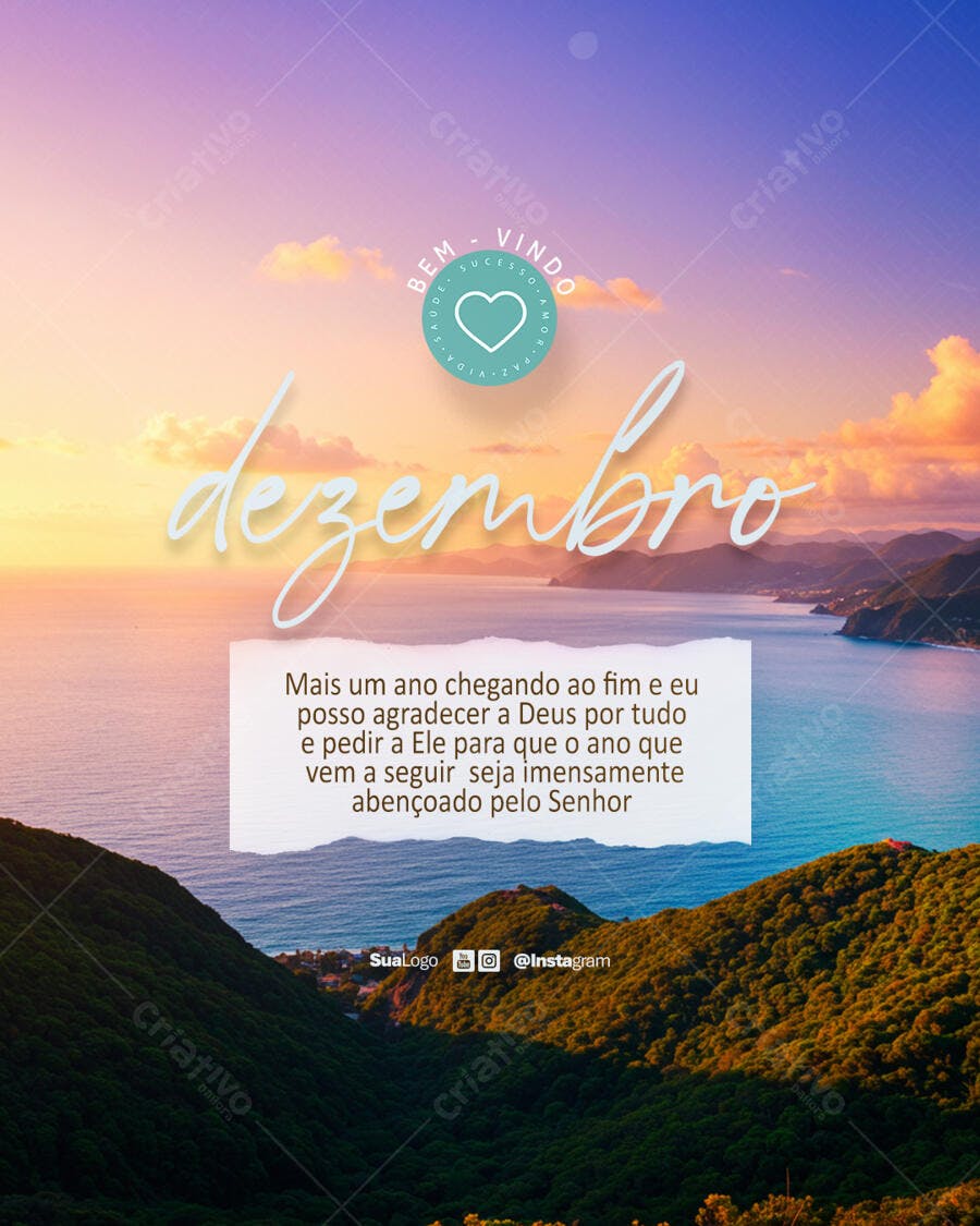 Postagem Instagram Boas Festas Dezembro PSD Editável