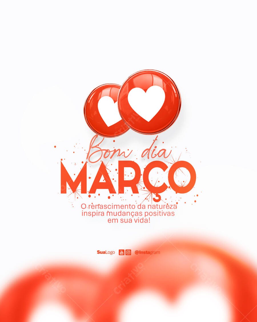 Postagem para Redes Sociais Março PSD Editável