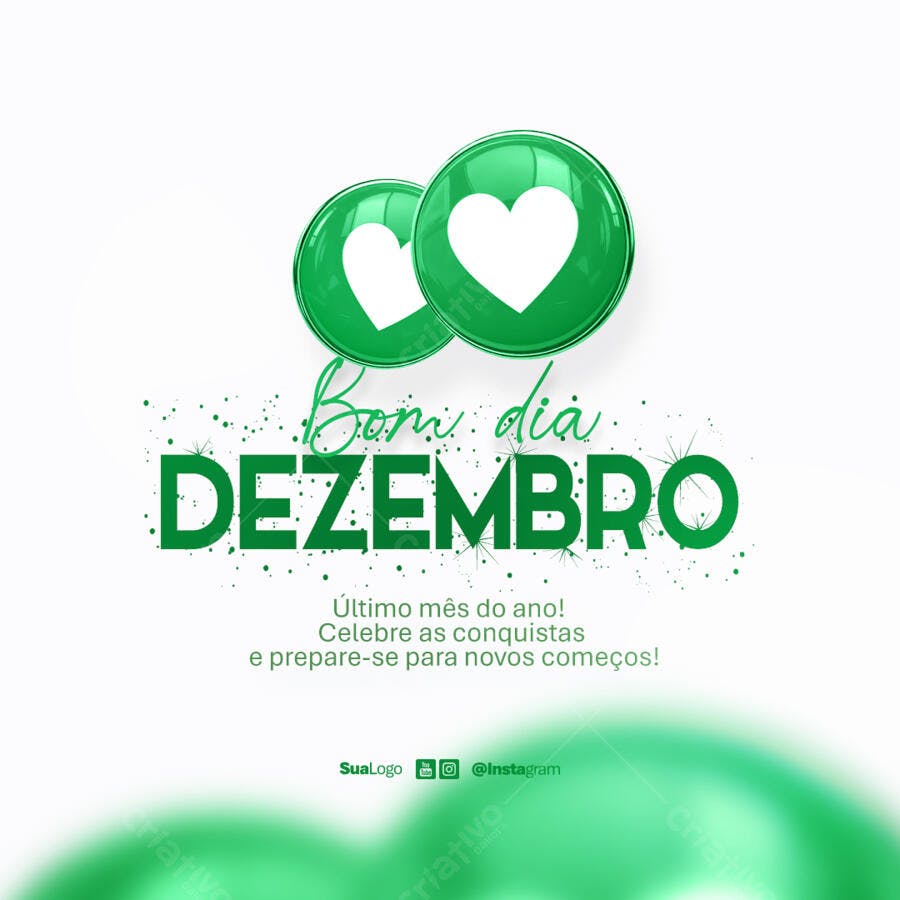 Postagem Boas Vindas Dezembro PSD Editável