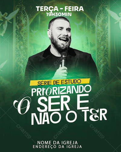 FLYER GOSPEL TERÇA DE ESTUDO