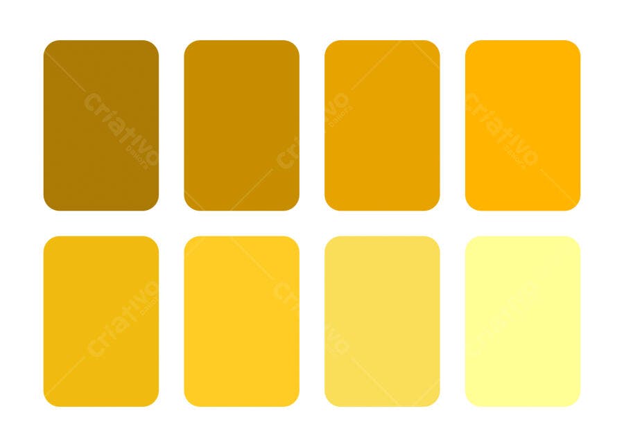 Paleta de Cores Amarelas PSD Editável