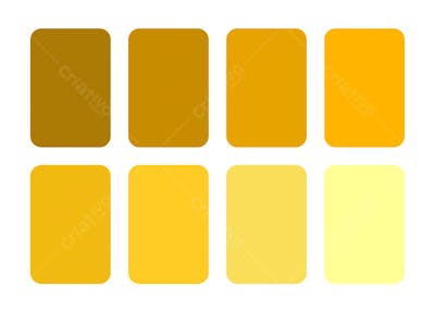 Paleta de cor Dourado cromático retrô com diferentes tons