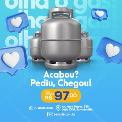 Feed Post Social Media Empresa de Gás