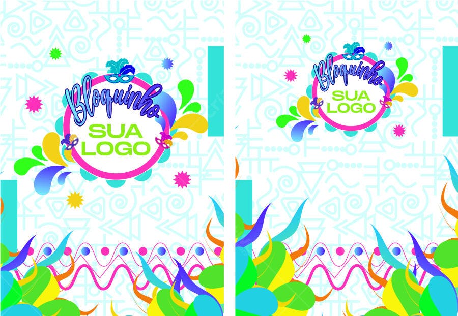 Logotipo Vetorial Carnaval Bloquinho Cores Vibrantes