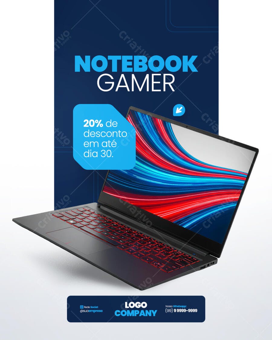 Flyer Promoção Notebook Gamer PSD Editável