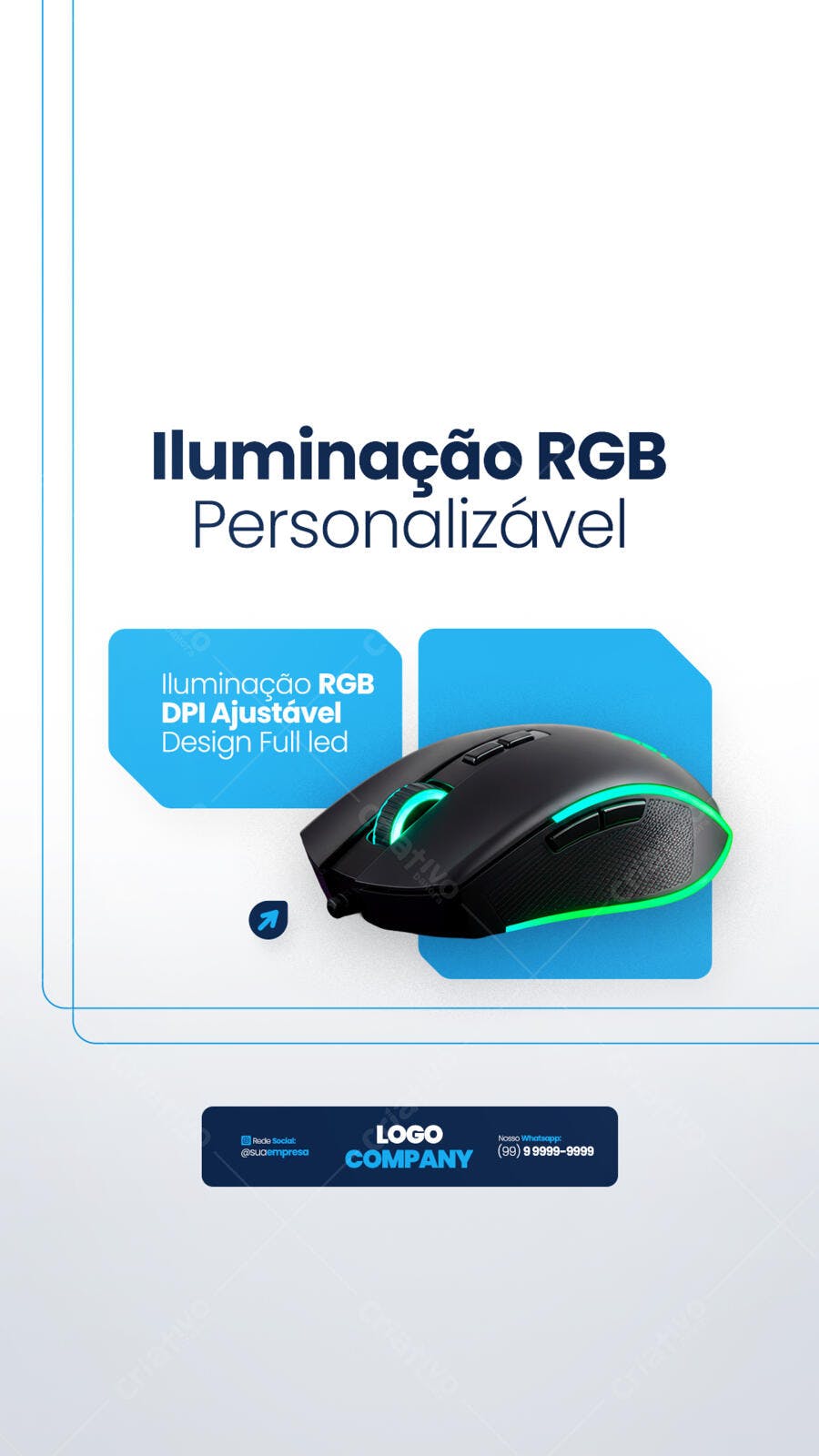 Banner Gamer Iluminação RGB PSD Editável