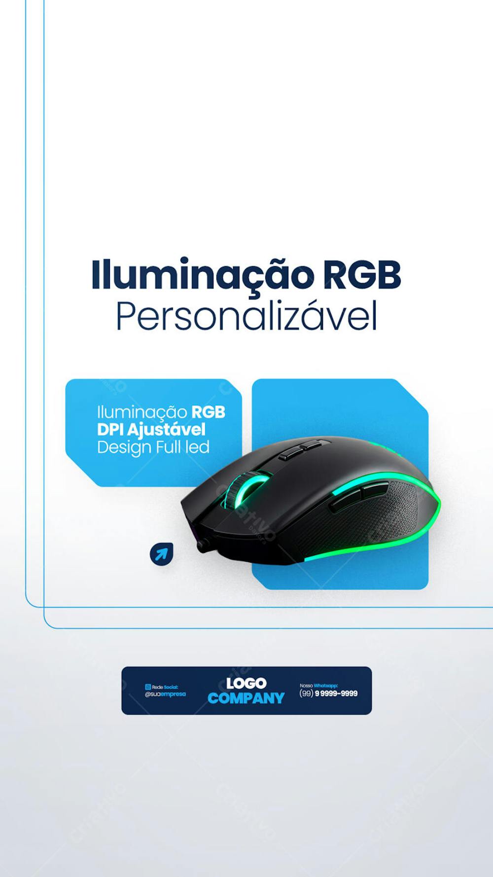 Loja de Informática Eletrônicos Tecnologia Social Media PSD Editável