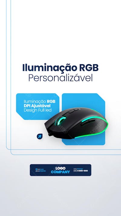 Loja de Informática Eletrônicos Tecnologia Social Media PSD Editável