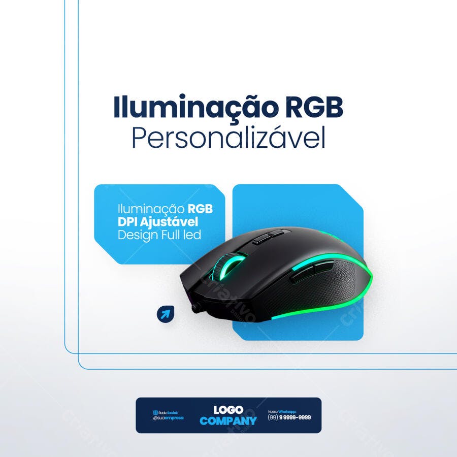 Banner Mouse Gamer RGB PSD Editável