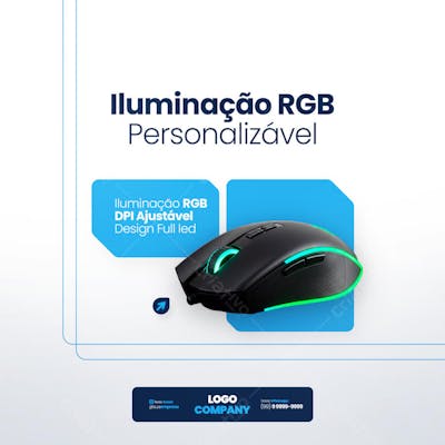 Loja de Informática Eletrônicos Tecnologia Social Media PSD Editável