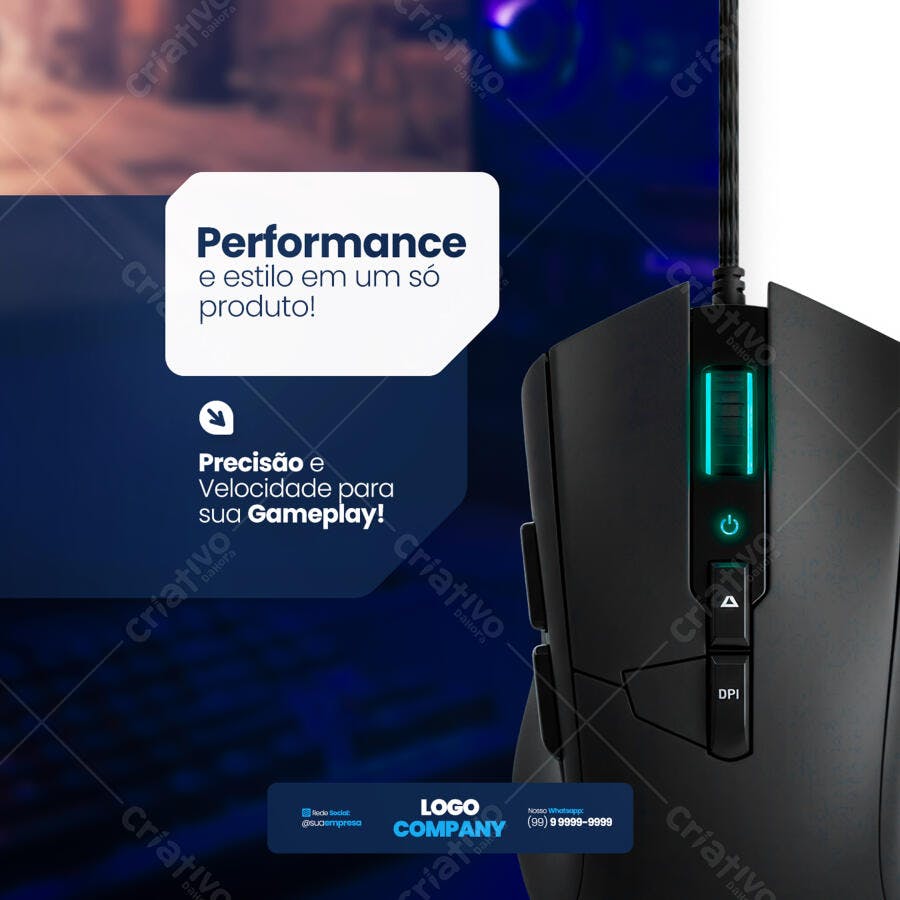 Banner Gamer Preto e Verde PSD Editável