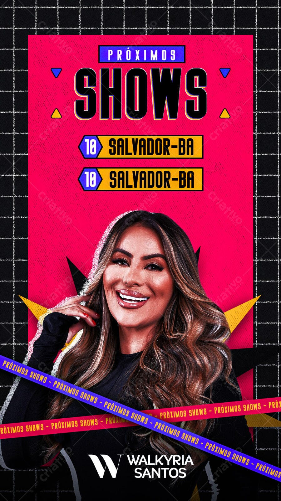 Flyer Shows da Walkyria Santos PSD Editável