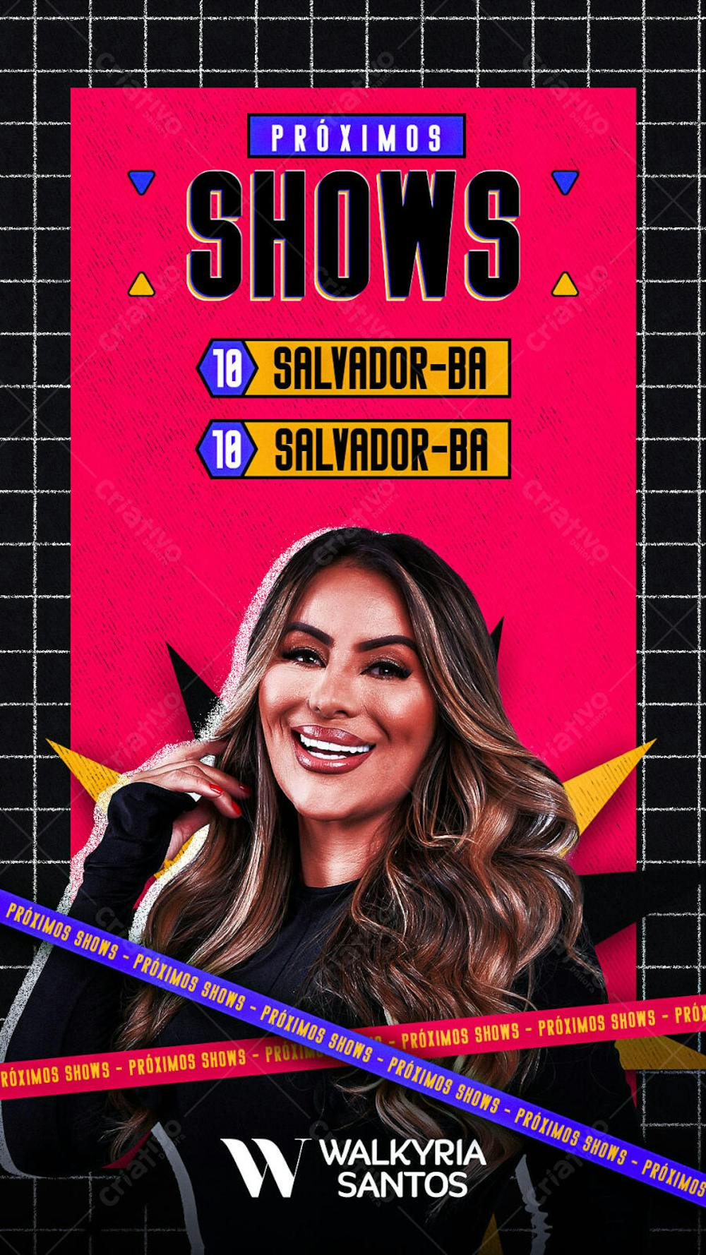 FLYER PARA ARTISTA - WALKIRIA SANTOS