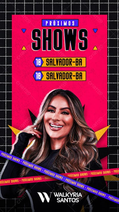 FLYER PARA ARTISTA - WALKIRIA SANTOS