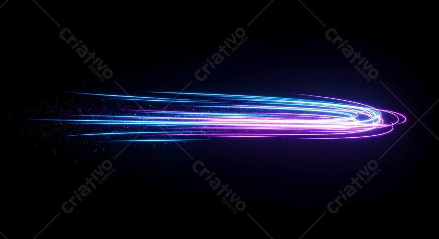 Raios de Luz Neon Rosa e Azul