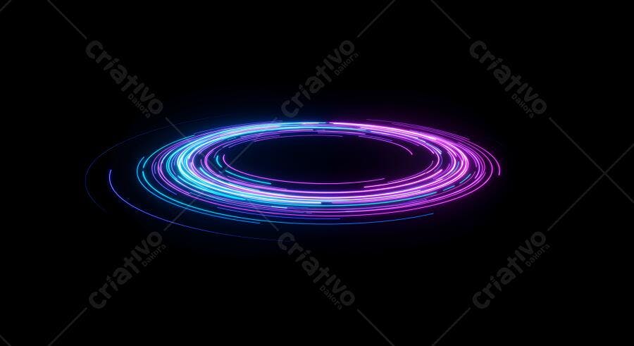 Anéis de Luz Neon Rosa e Azul