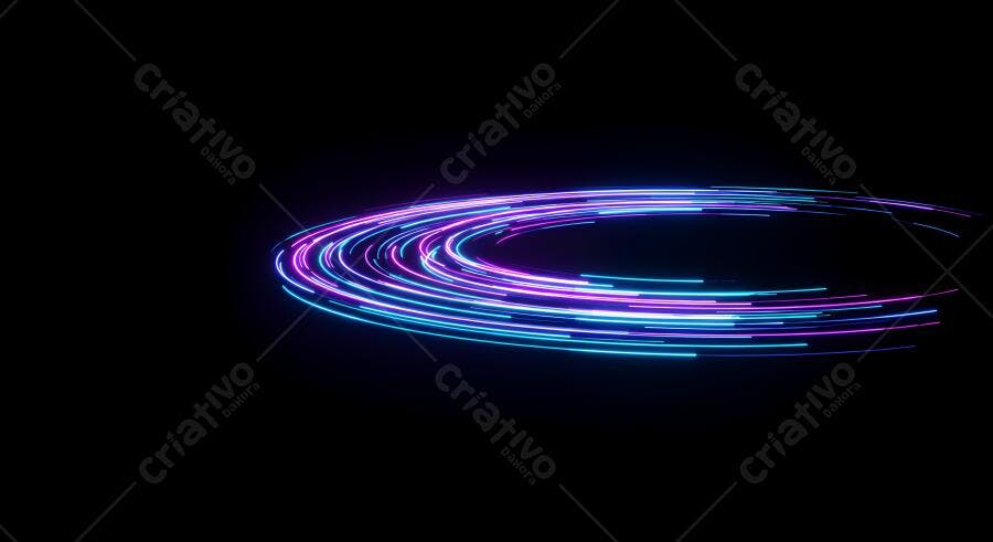 Anéis de Luz Neon Rosa e Azul