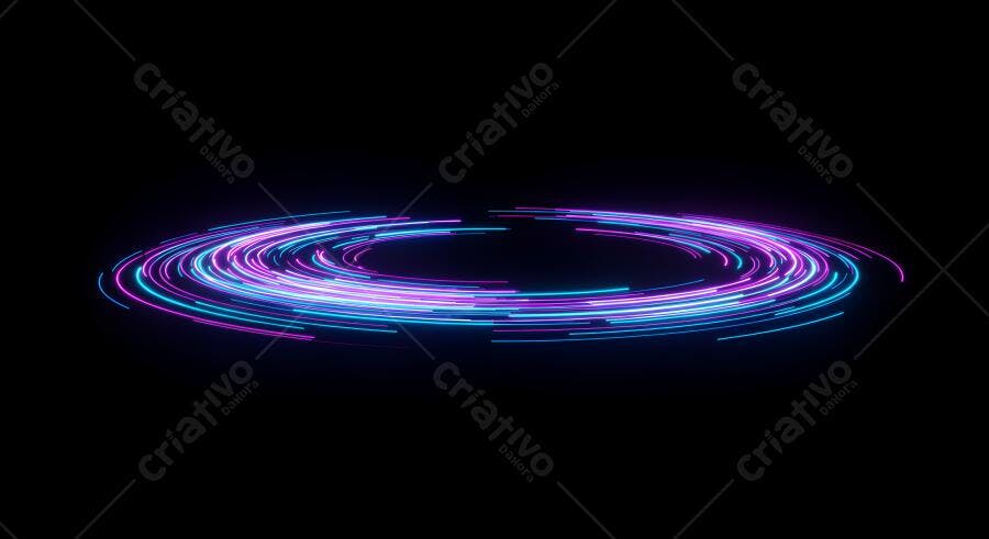 Anéis de Luz Neon Rosa e Azul