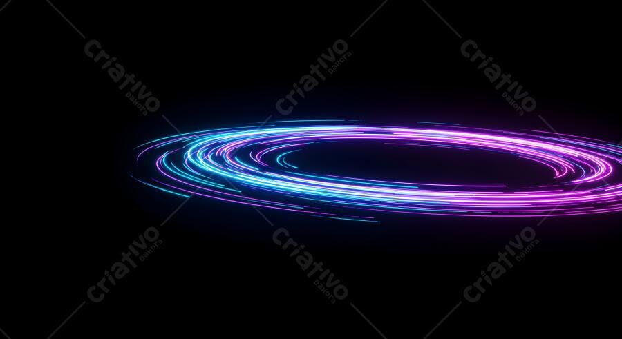 Anéis de Luz Neon Rosa e Azul
