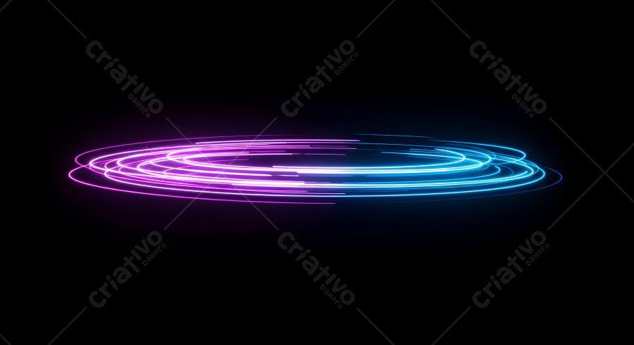 Anéis de Luz Neon Rosa e Azul