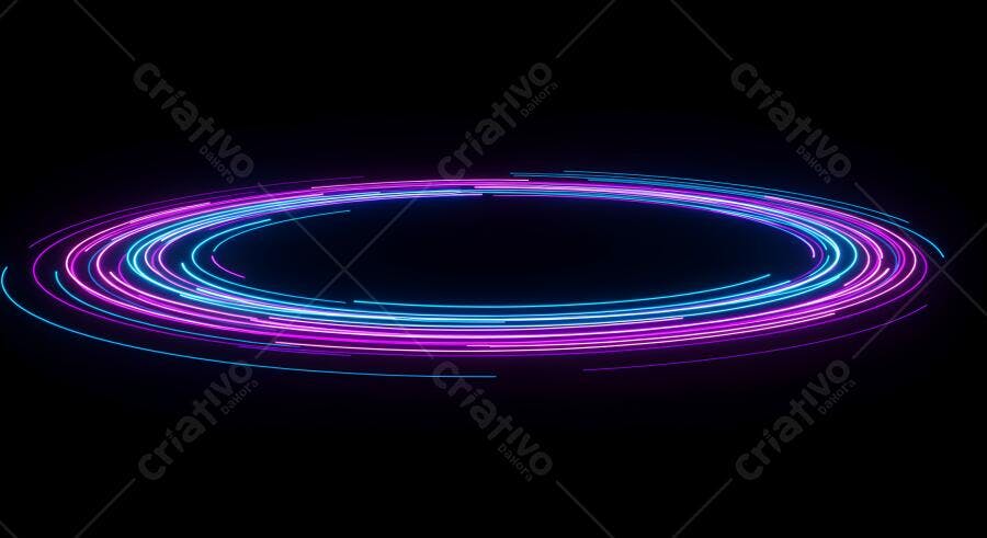 Anéis de Luz Neon Rosa e Azul
