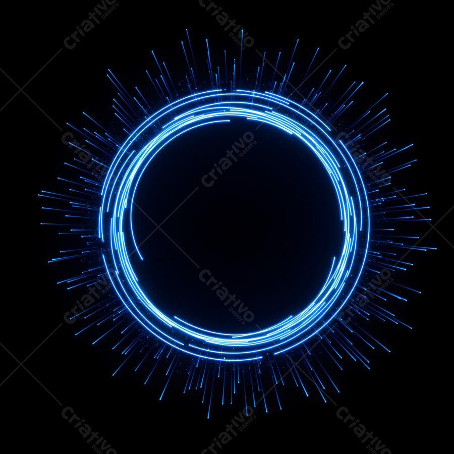 Aro de Luz Azul Abstrato