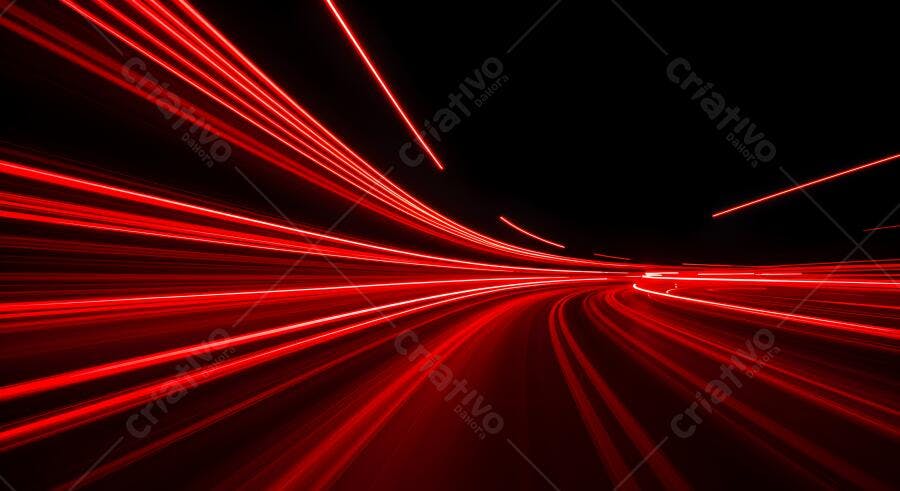 Trilha de Luz Vermelha Noturna