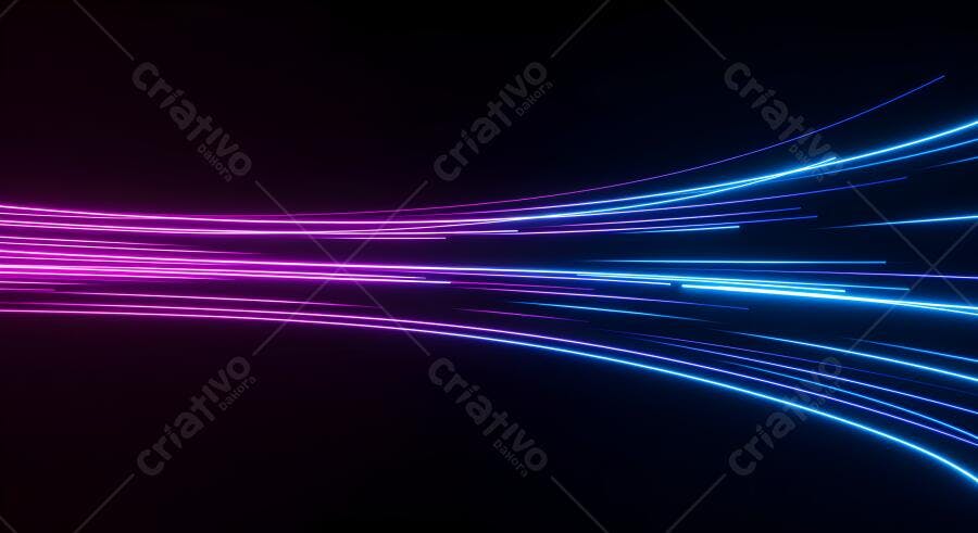 Linhas de Luz Neon Rosa e Azul
