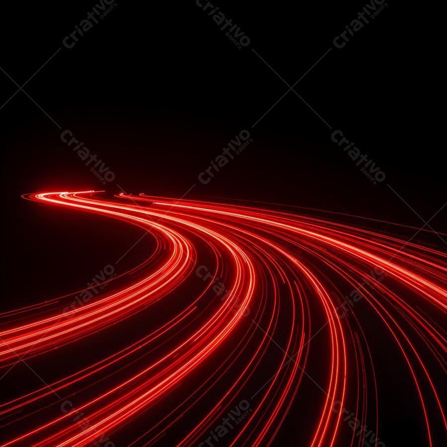 Trilha de Luz Vermelha Noturna