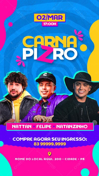 FLYER CARNAVAL PSD CARNA PIZRO STORIES CARNAVAL