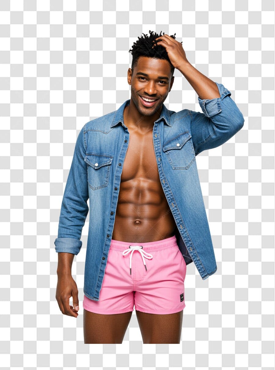Imagem PNG com fundo transparente Homem verão moda praia