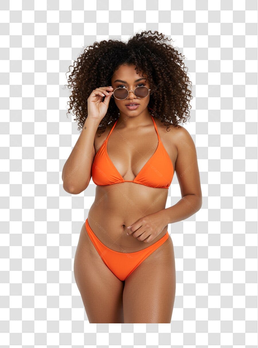 Banner Verão Mulher Biquini PNG com fundo transparente