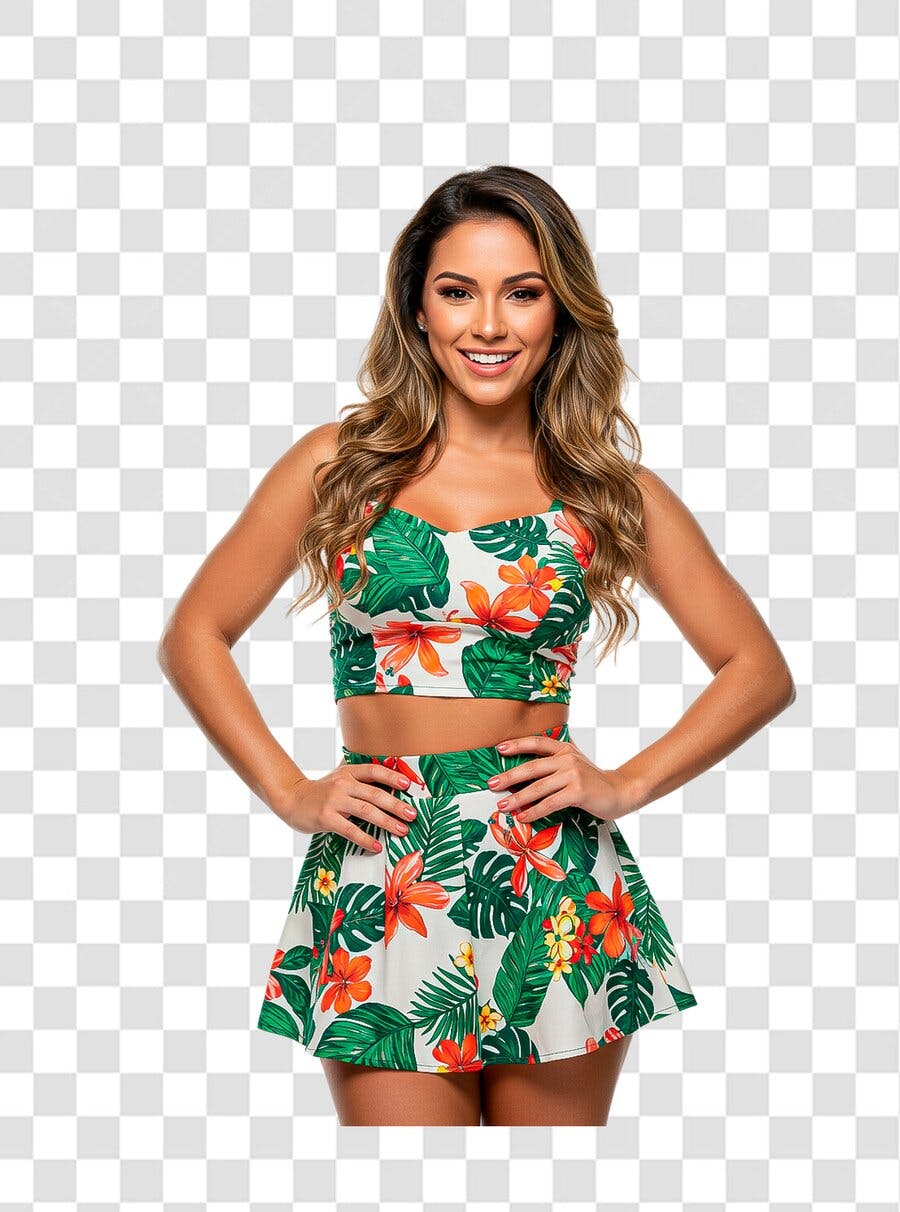 Imagem PNG Modelo Verão com fundo transparente