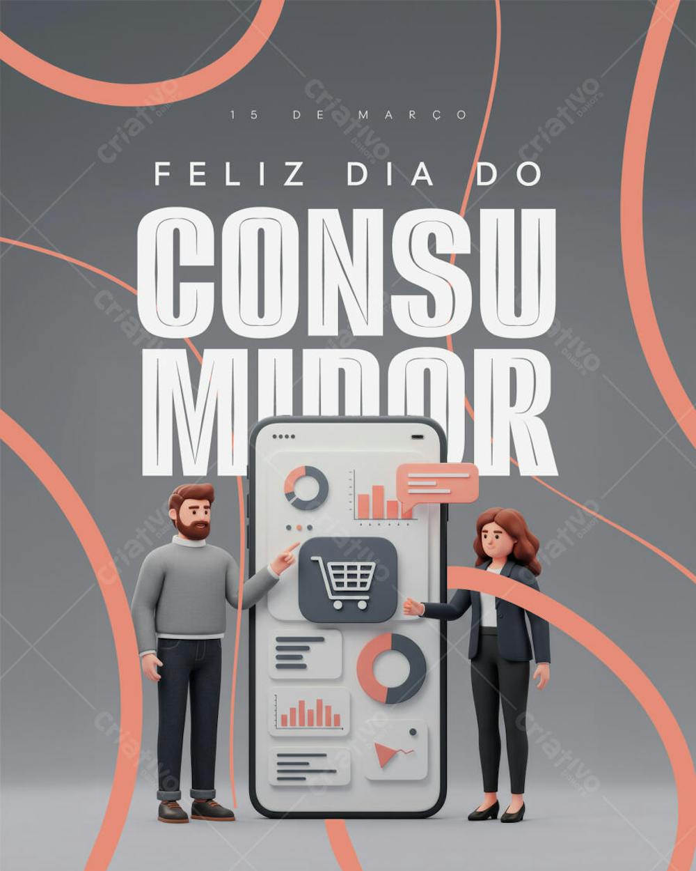 Dia do Consumidor 15 de Março social media post psd editável data comemorativa