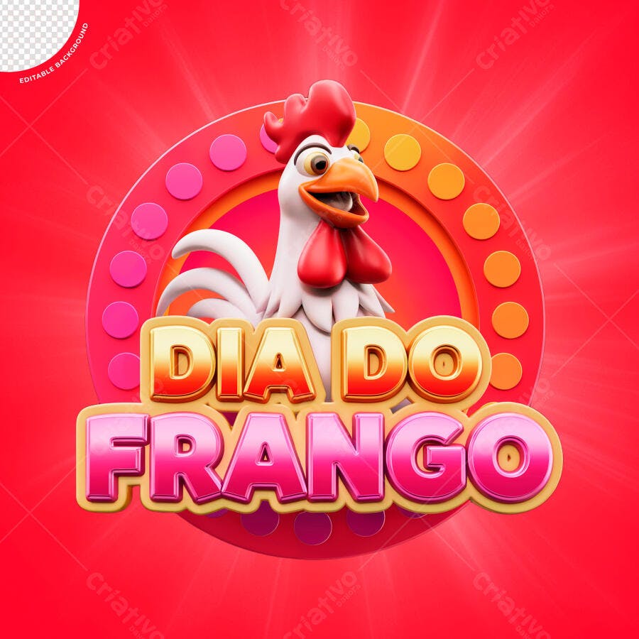 Flyer Dia do Frango PSD Editável